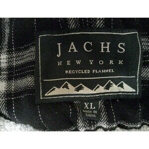 jachs  black flannel jacket  with Sherpa lining  size xl